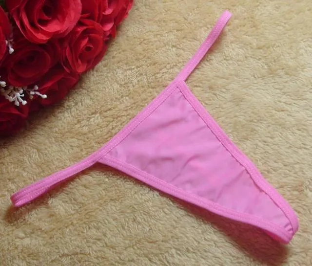 Solid color 20 color printing lingerie underwear women panties string GString thong