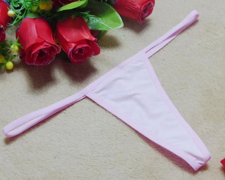 Solid color 20 color printing lingerie underwear women panties string GString thong