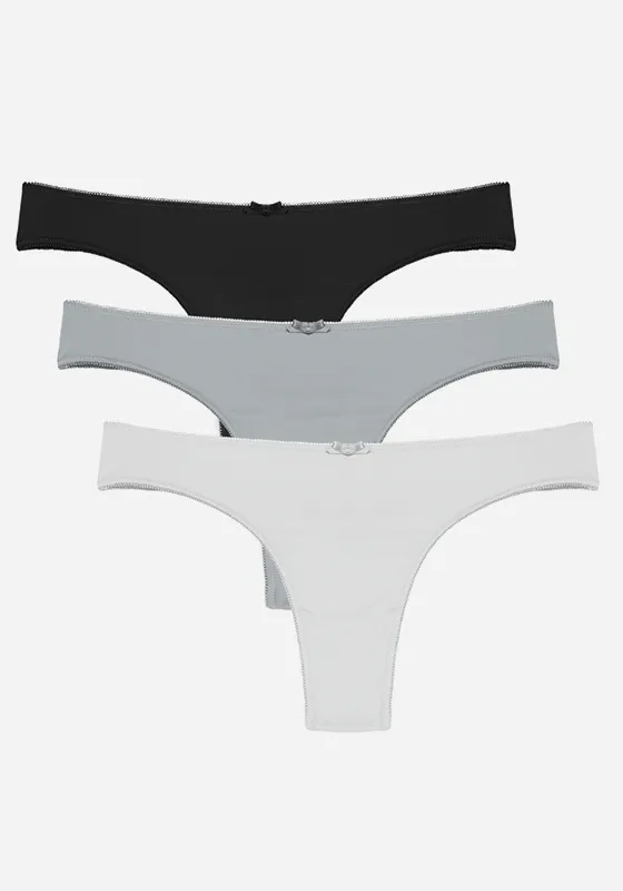 Titiana 3 Pcs Solid Thong Panties