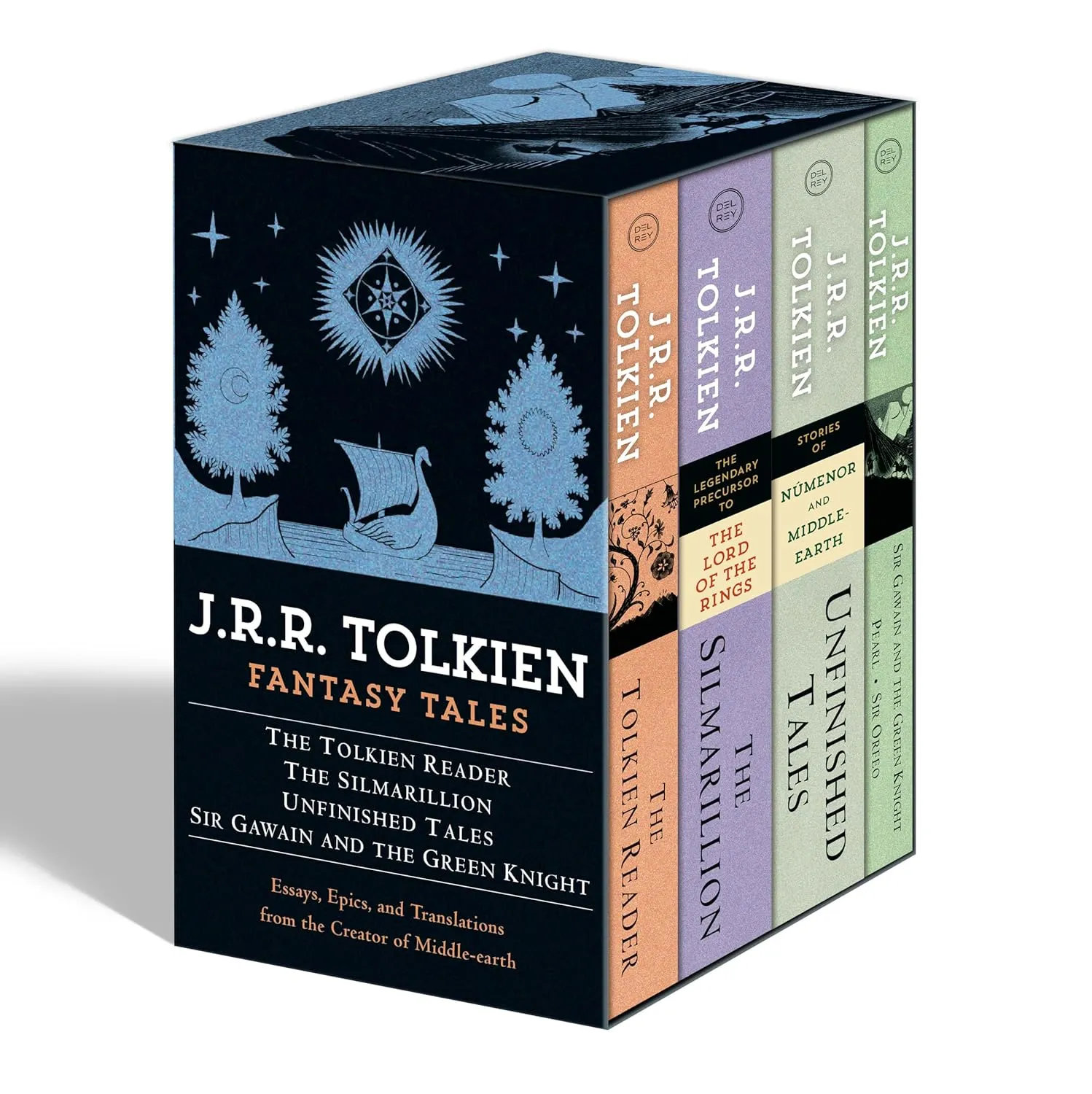 Tolkien Fantasy Tales Box Set (The Tolkien Reader/The Silmarillion/Unfinished Tales/Sir Gawain and the Green Knight) Mass Market Paperback  Box set, July 29, 2003