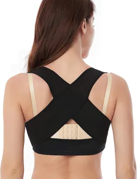 Werena Chest Brace Up for Women Posture Corrector Back Brace Support Bra Shaper X-Strap Vest Shapewear Tops