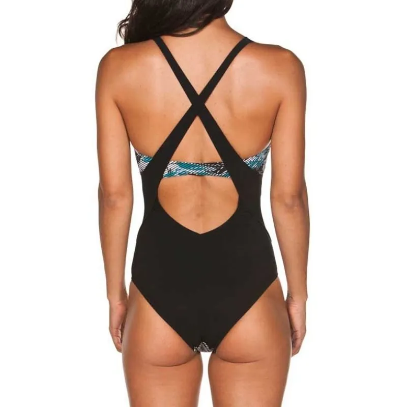 WOMEN'S ATENA CRADLE BACK ONE PIECE - BLACK